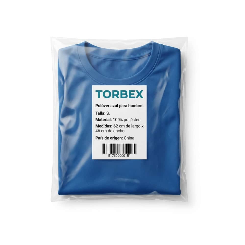 Pulóver azul para hombre Torbex (Talla S) - Miniatura 2