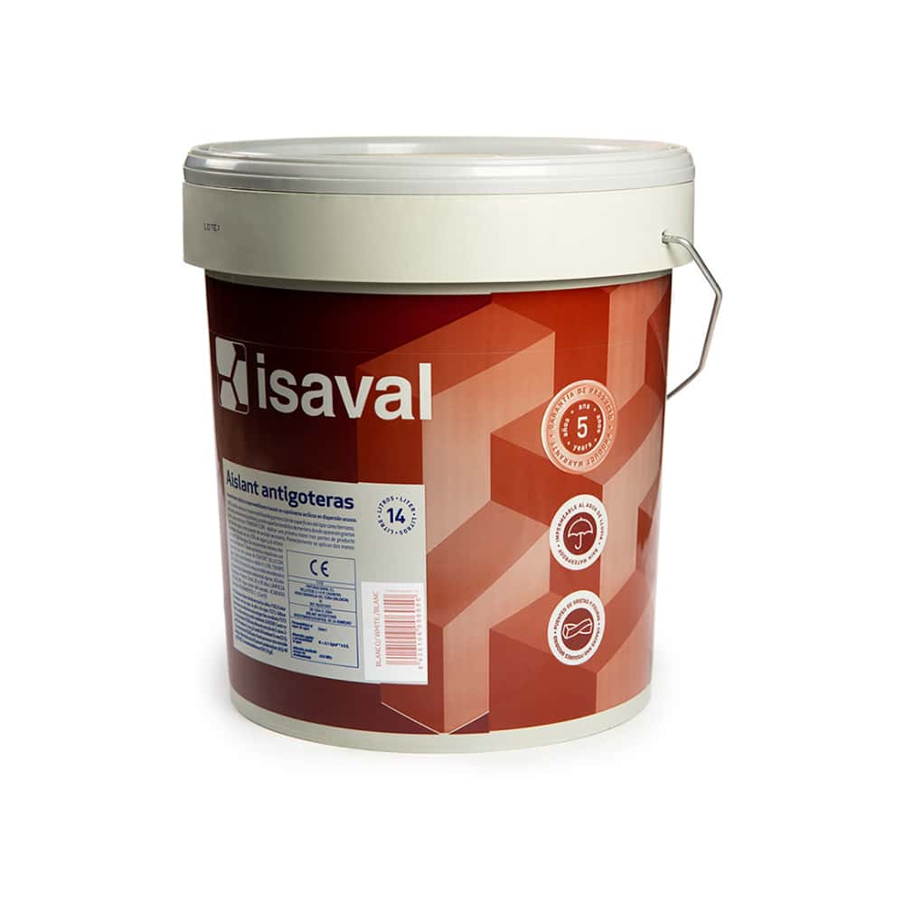 Pintura elástica impermeabilizante color blanco aislante antigoteras Isaval (14 L) - Miniatura 11