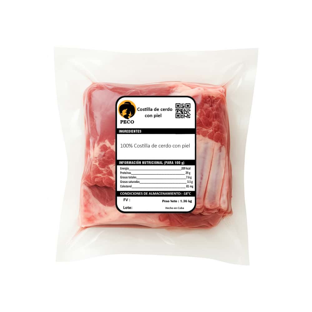 Costilla de cerdo con piel Peco (1.36 kg / 3 lb) - Miniatura 2