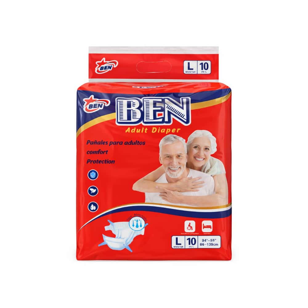 Pañales desechables para adultos talla L Ben (10 U) - Miniatura 1