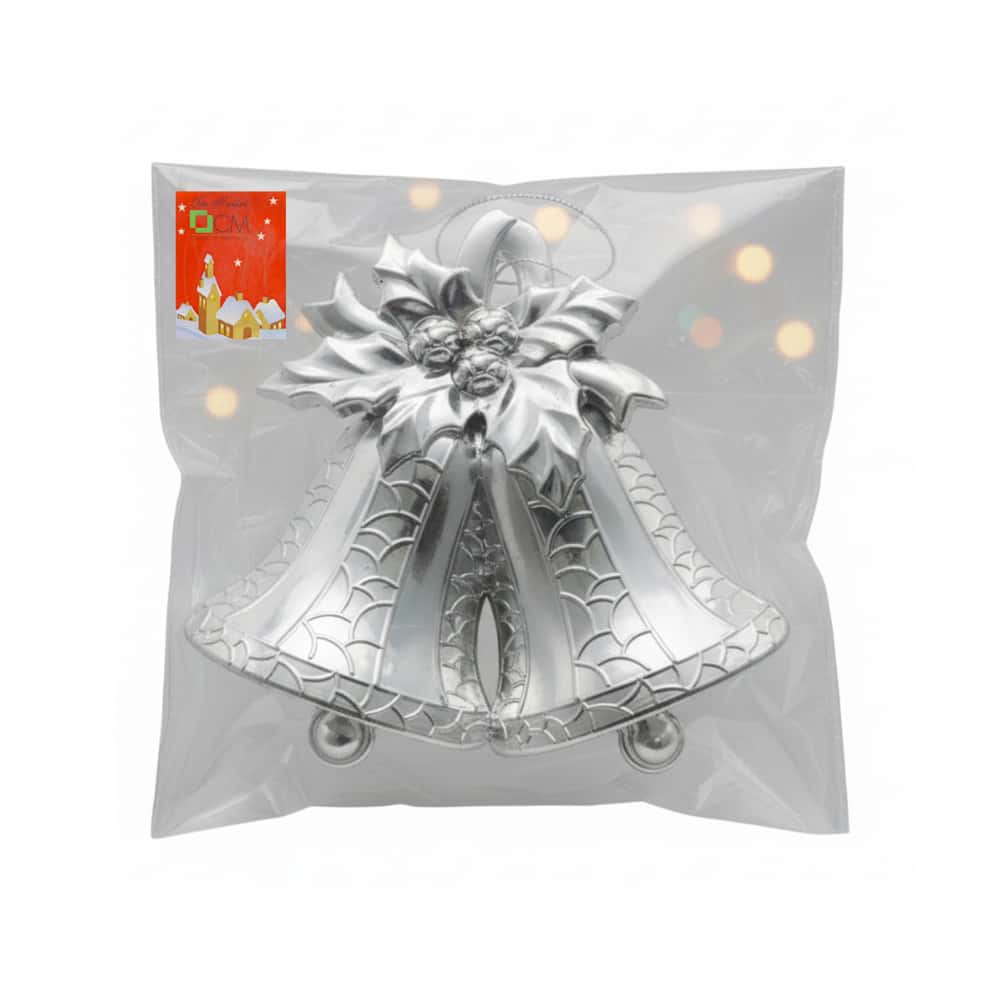 Adorno de campanas plateadas para árbol de navidad Casa y Menaje - Miniatura 2