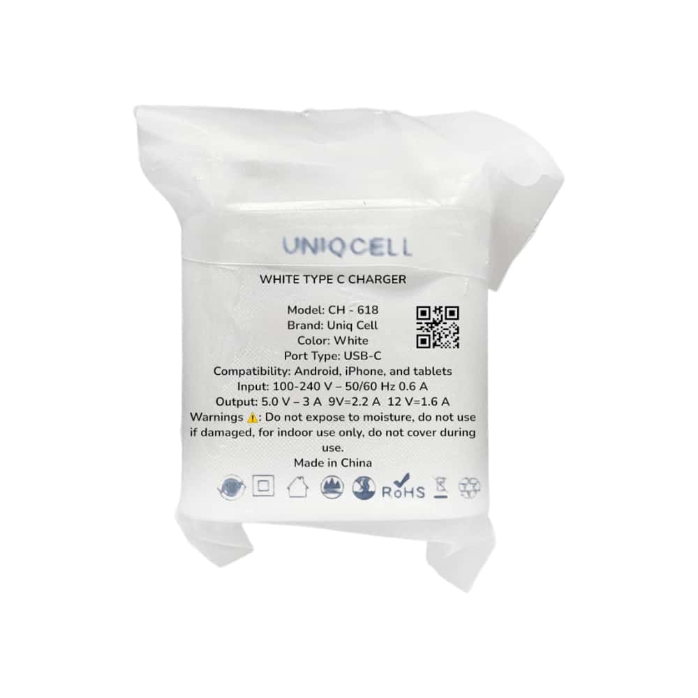 Cargador color blanco tipo C Uniq Cell - Miniatura 4