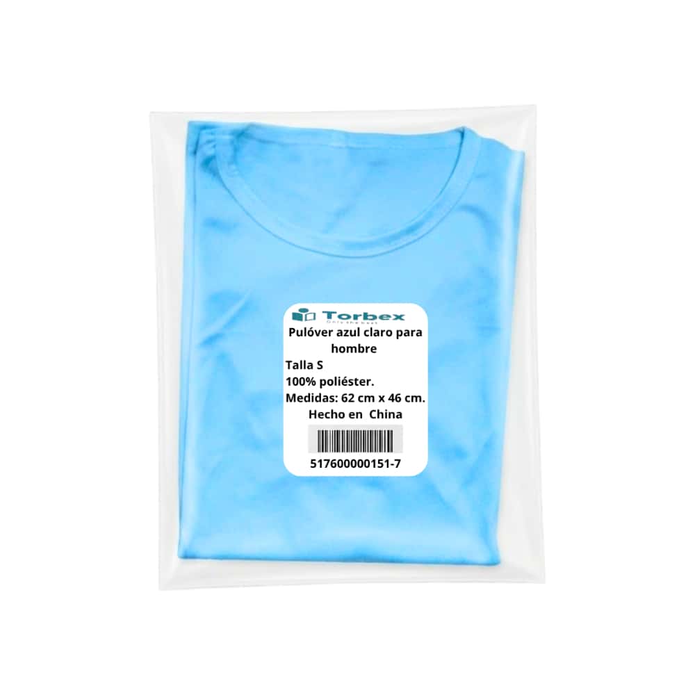 Pulóver azul claro para hombre Torbex (Talla S) - Miniatura 2
