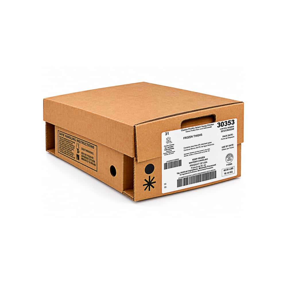 Caja de contramuslos de pollo Claxton Chicken (18.14 kg / 40 lb) - Miniatura 2