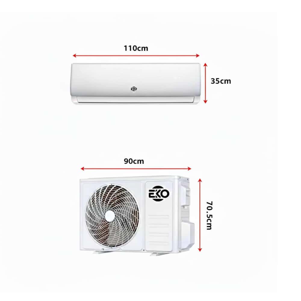 Aire acondicionado split de 2 toneladas con soportes para montaje y protector de voltaje E24FZ EKO - Miniatura 4