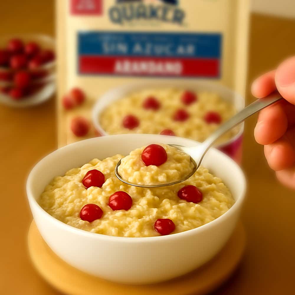 Combo de cereal para desayuno sin azúcar quaker sabor arándanos (35 g / 1.23 oz) + manzana y canela (35 g / 1.23 oz) - Miniatura 4