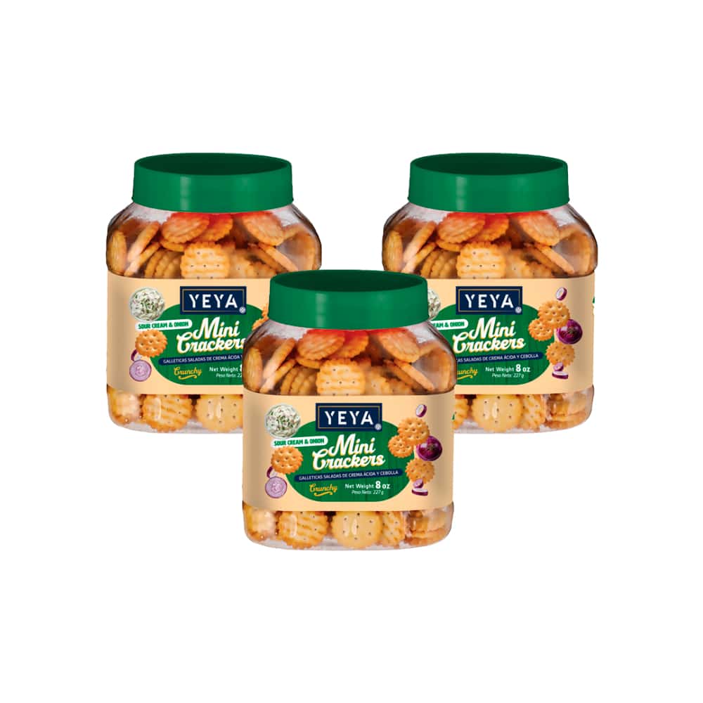 Galleticas saladas sabor crema y cebolla YEYA (3 x  227 g ) - Miniatura 1