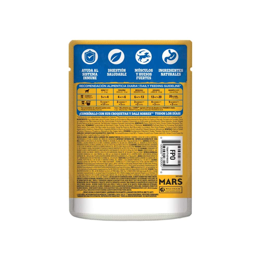 Alimento para perros adultos res en filetes Pedigree (150 g / 5.29 oz) - Miniatura 3