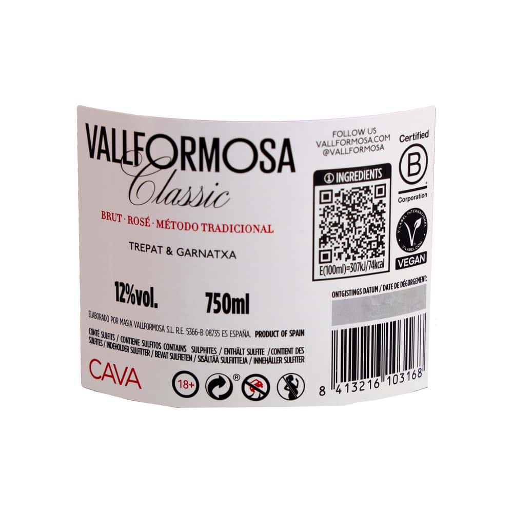 Cava Classic Brut Rosé Vallformosa (750 ml) - Miniatura 3