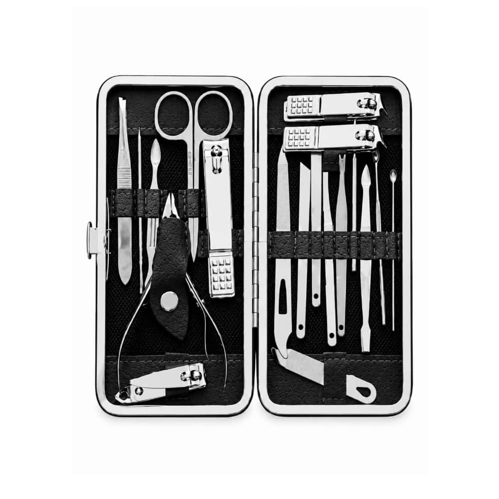 Kit de 19 piezas de manicura y pedicura con estuche premium XL Soluciones - Miniatura 1