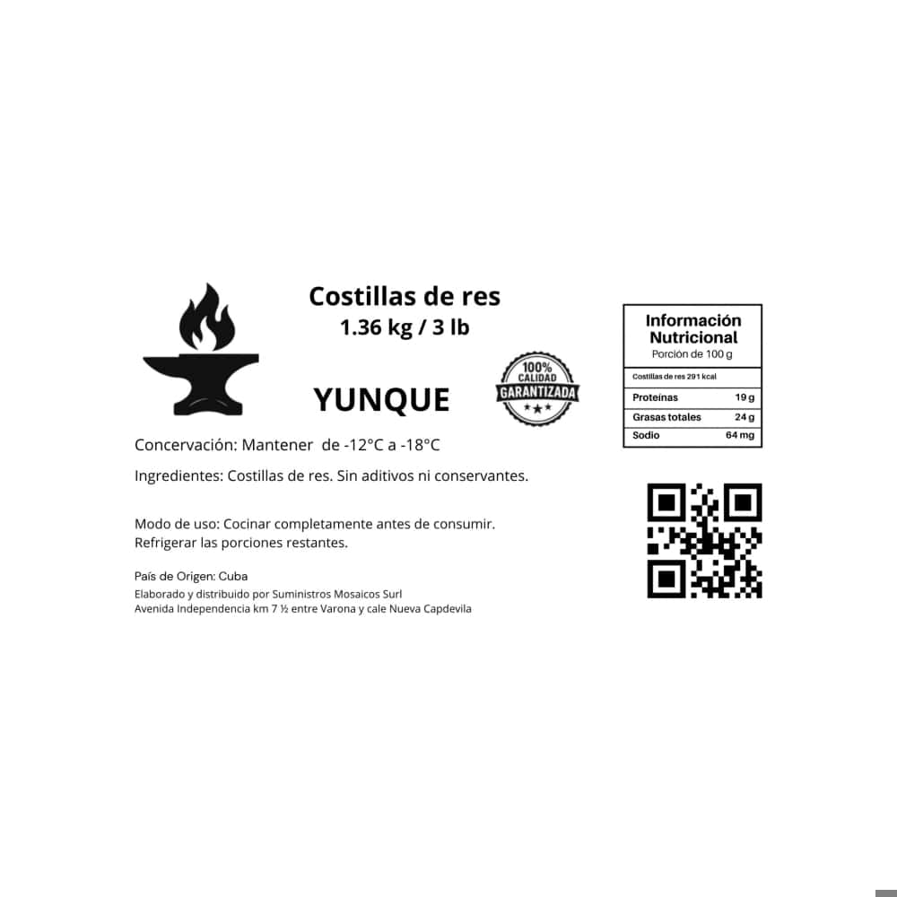 Costillas de res Yunque (1.36 kg / 3 lb) - Miniatura 3
