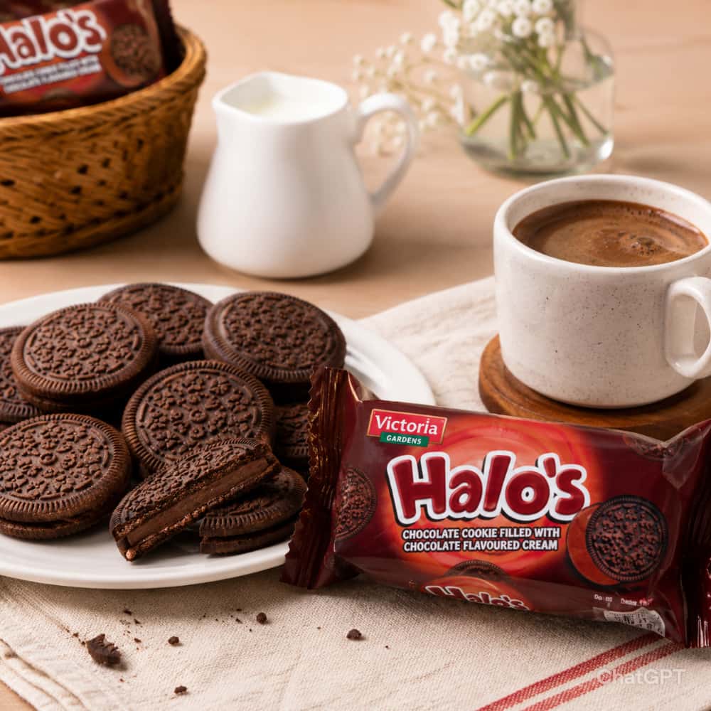Galletas de chocolate rellenas con crema sabor chocolate Victoria Garden Halo’s (12 X 30 g ) - Miniatura 4