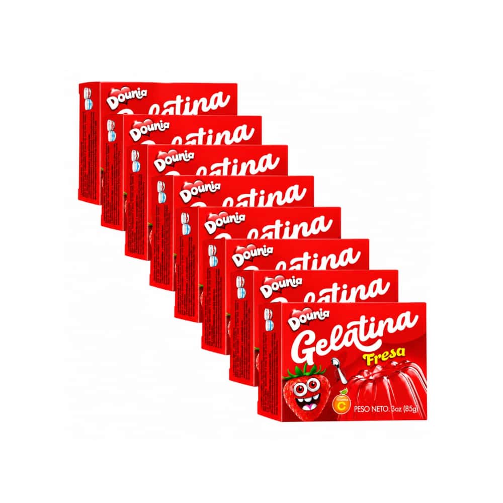 Gelatina con sabor a fresa Dounia (8 x 85 g / 3 oz) - Miniatura 1