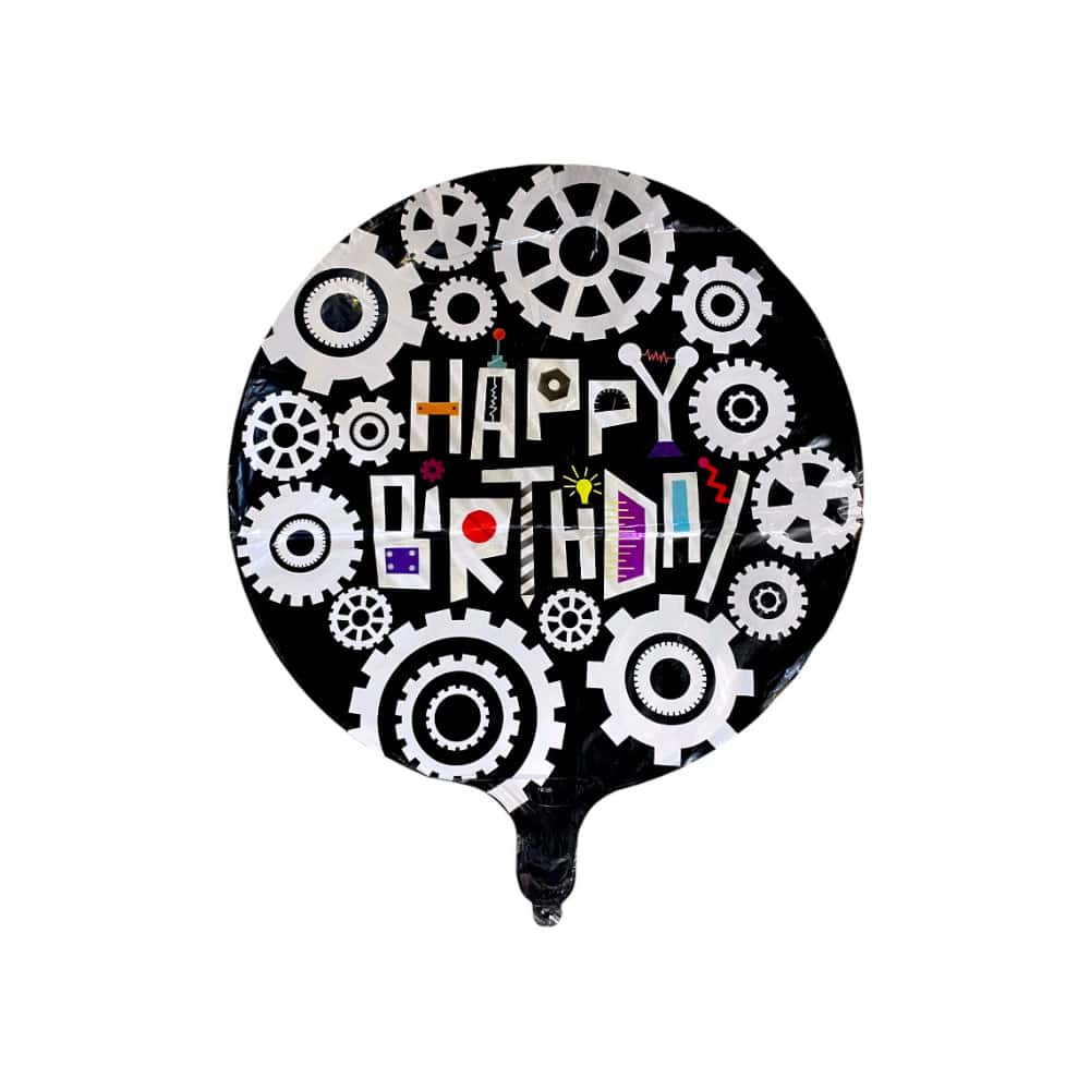 Globo Happy Birthday diseño robot Balloon - Miniatura 3