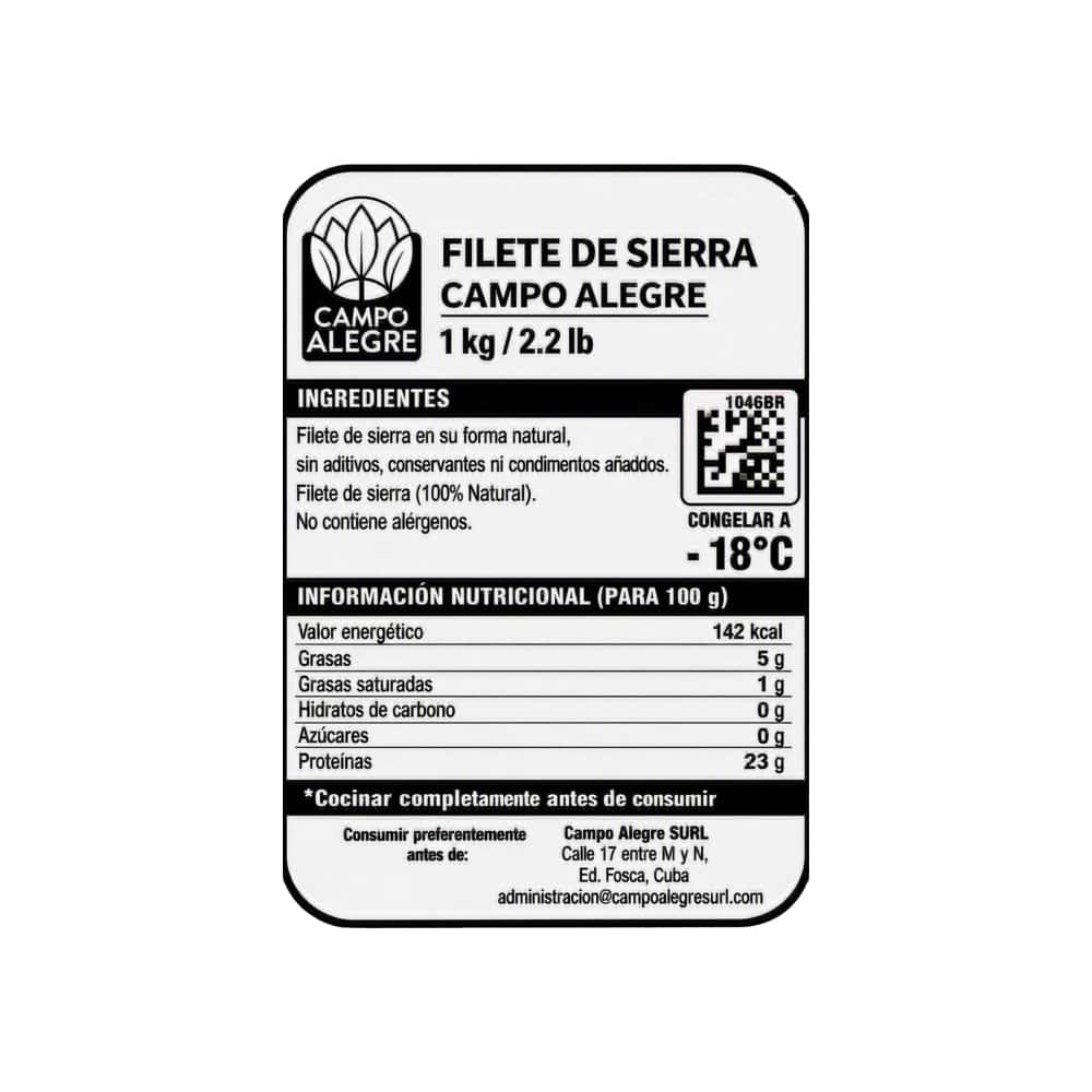Filete de pescado sierra Campo Alegre (1kg / 2.2 lb) - Miniatura 2