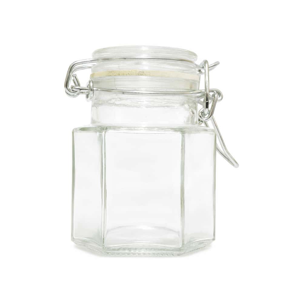Bote de cristal hermético especiero hexagonal 85 g Casa y Menaje - Miniatura 1