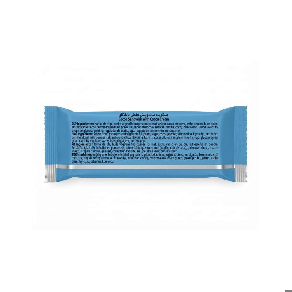 Galleta rellena de malvavisco y cubierta de chocolate y coco Mr. Tato Roz (50 g / 1.76 oz) - Miniatura 4