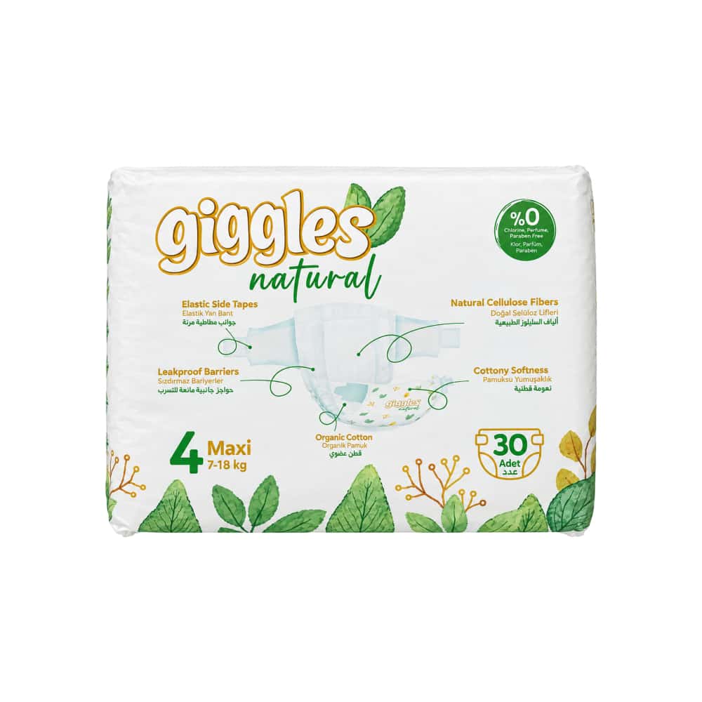 Pañales maxi talla 4 Giggles Natural (30 U) - Miniatura 4