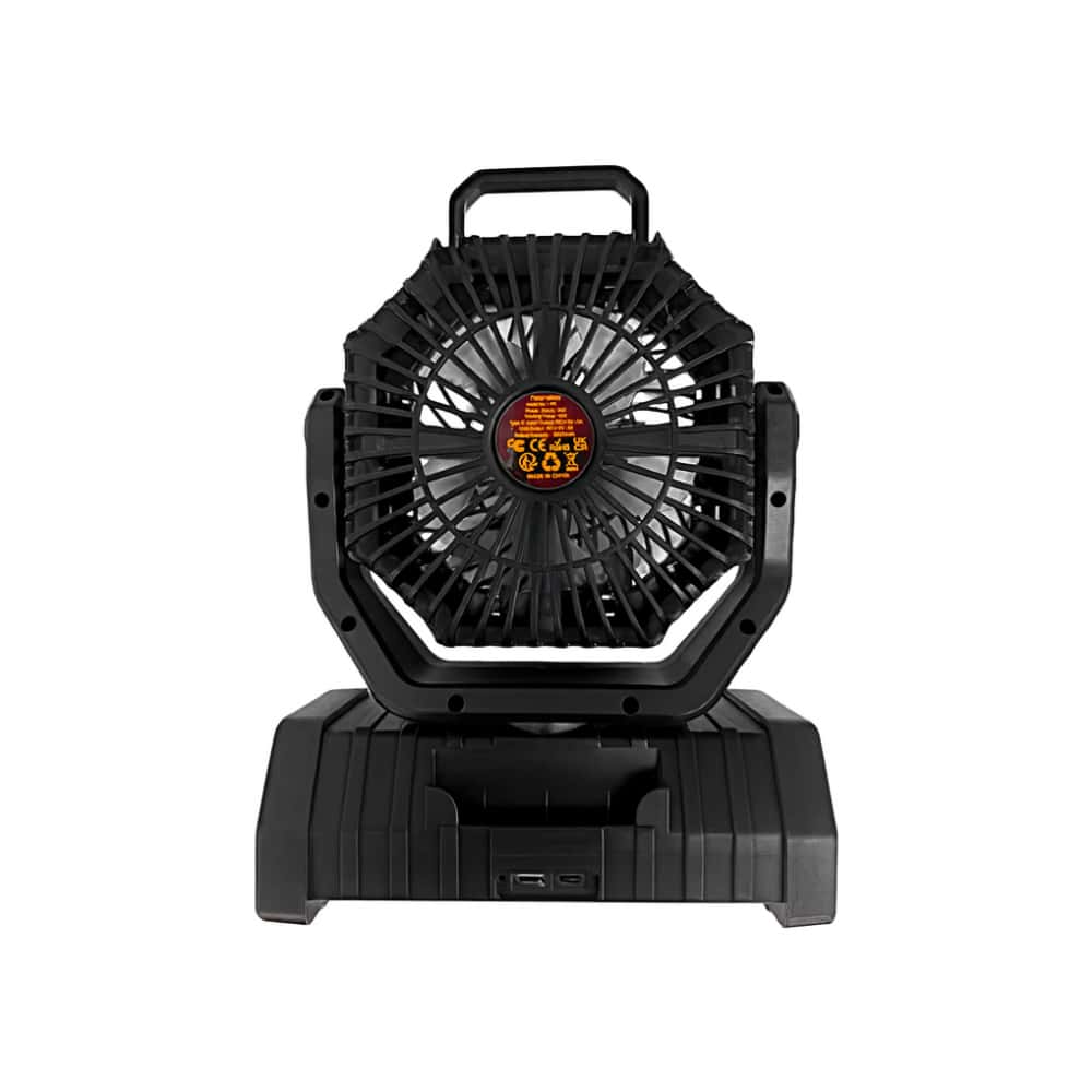Ventilador portátil recargable color negro con linterna LED 20000 mAh Outdoor Fan F6 - Miniatura 2
