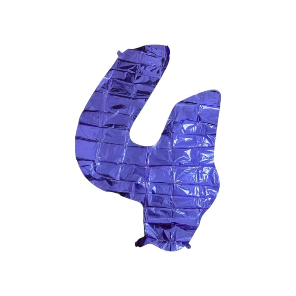 Globo morado número 4 de 32 pulgadas Balloon - Miniatura 2