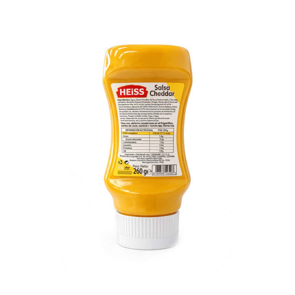 Salsa de queso cheddar HEISS (260 g / 9 oz) - Miniatura 3