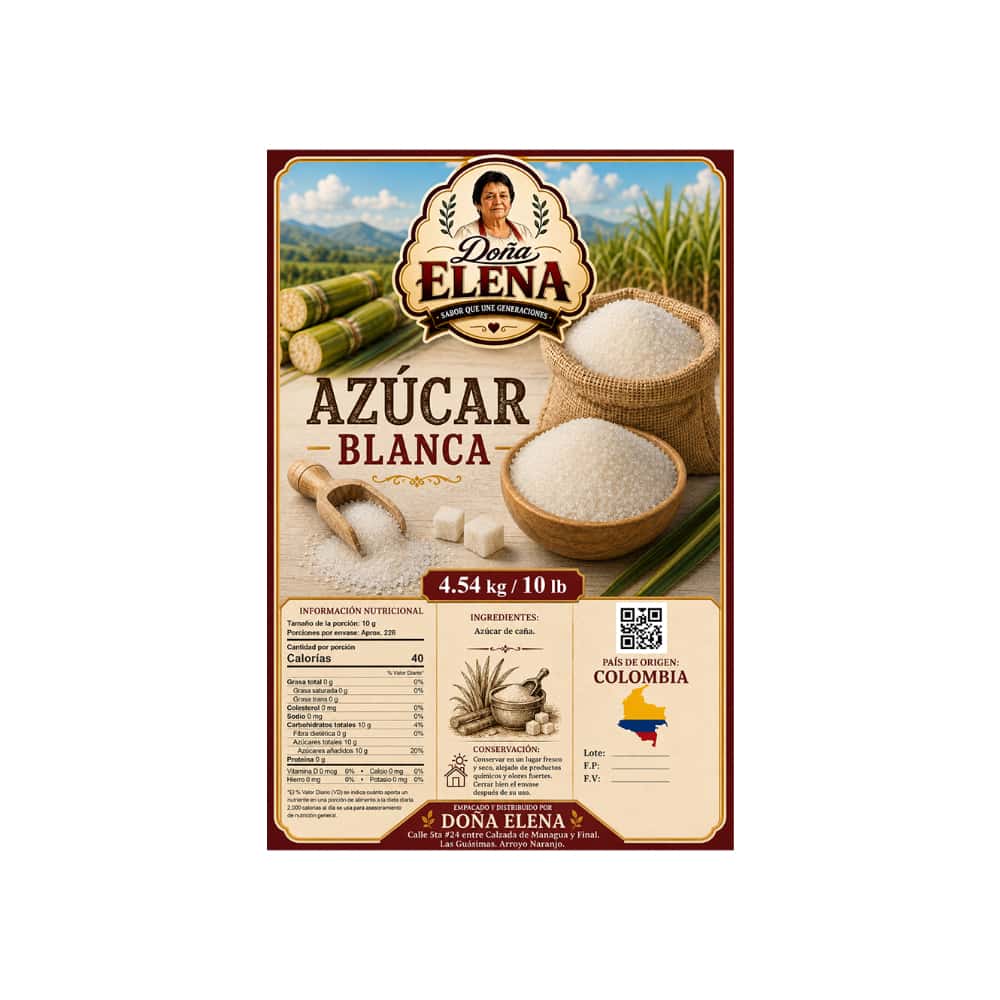 Azúcar blanca Doña Elena (4.54 kg / 10 lb) - Miniatura 2