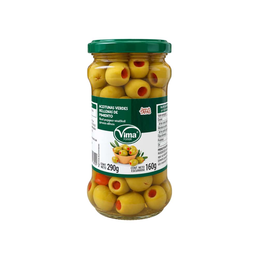 Aceitunas rellenas de pimiento Vima Foods (290 g / 10.23 oz) - Miniatura 1