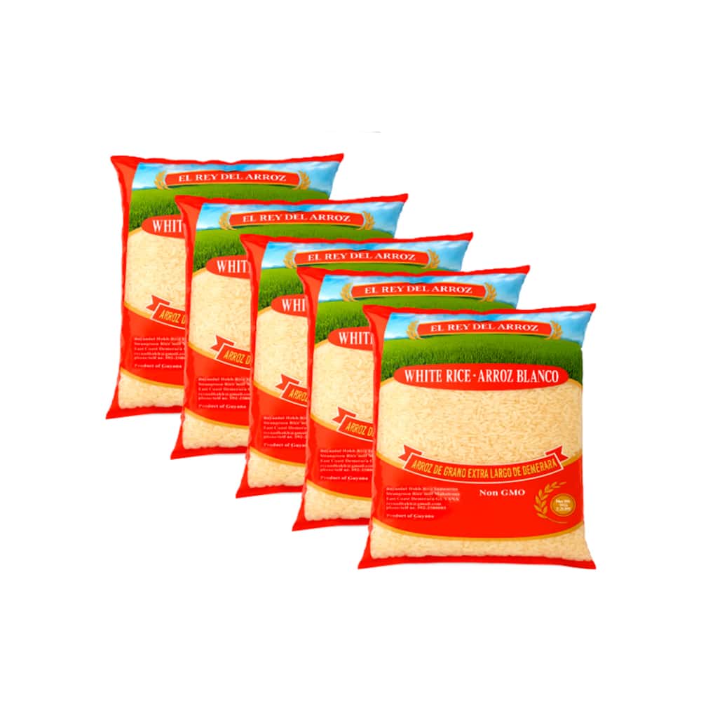 Arroz blanco de grano extra largo El rey del arroz (5 x 1 kg / 2.2 lb) - Miniatura 1