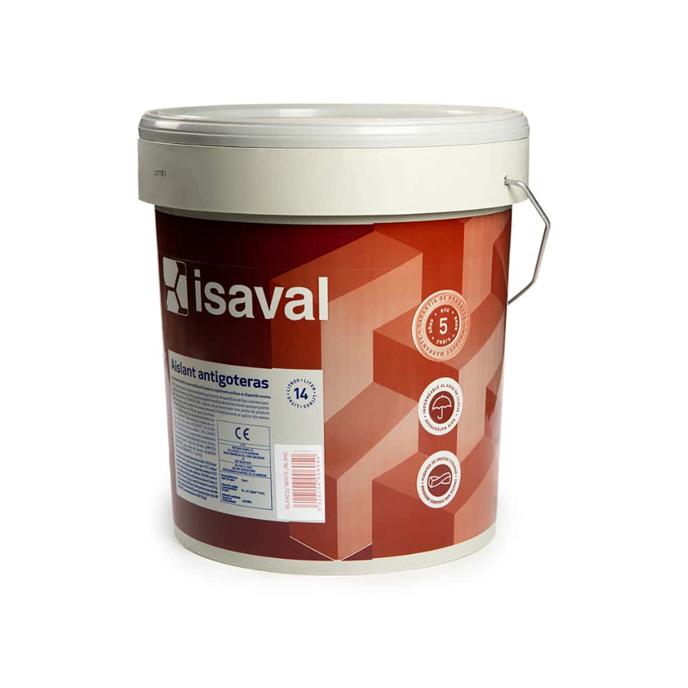 Pintura elástica impermeabilizante color blanco aislante antigoteras Isaval (14 L) - Miniatura 6
