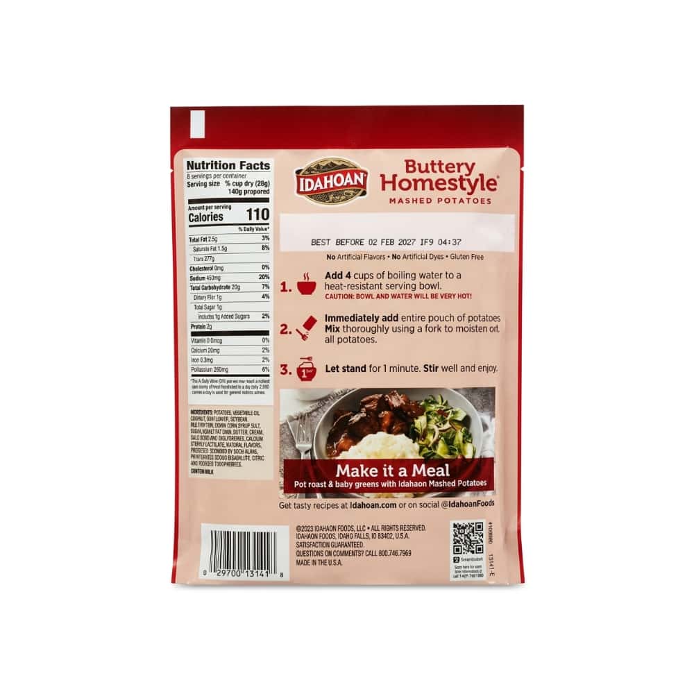 Puré de papa instantáneo con mantequilla Idahoan (226.8 g / 8 oz) - Miniatura 2