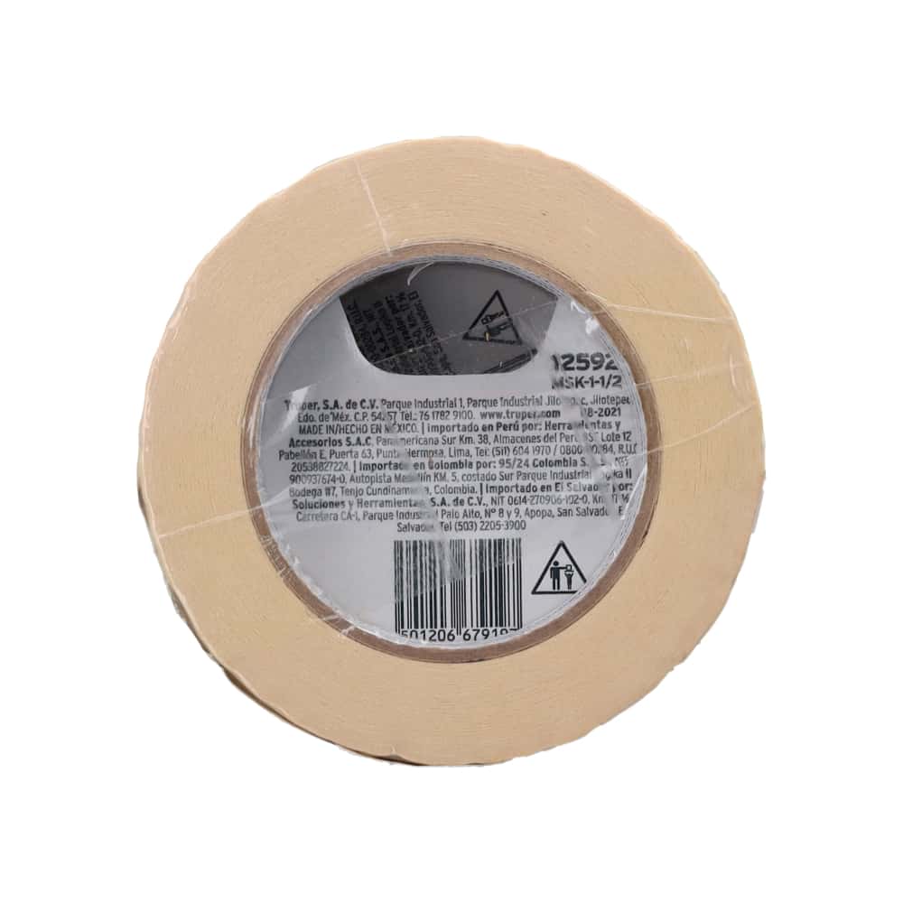 Conjunto de 3 masking tape 36 mm x 50 m Truper - Miniatura 3