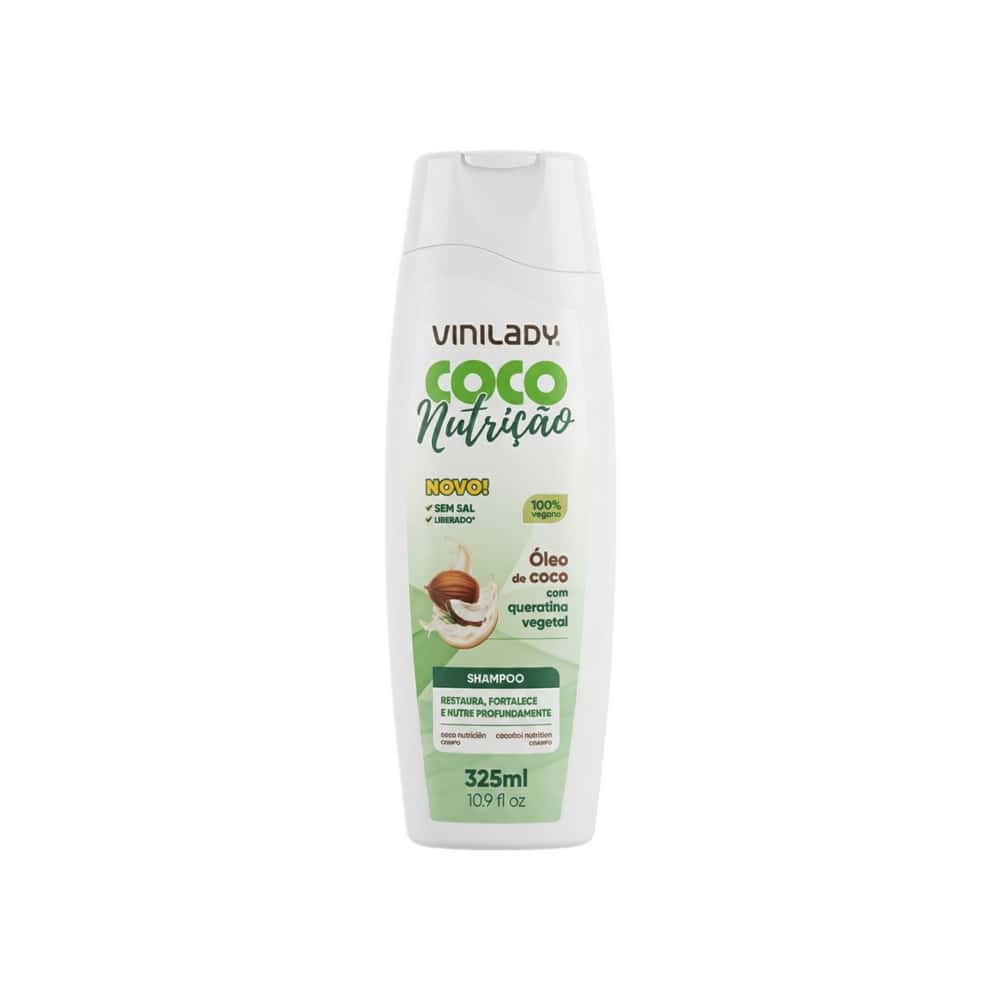 Champú con aceite de coco con queratina vegetal sin sal Vinilady (325 ml) - Miniatura 1