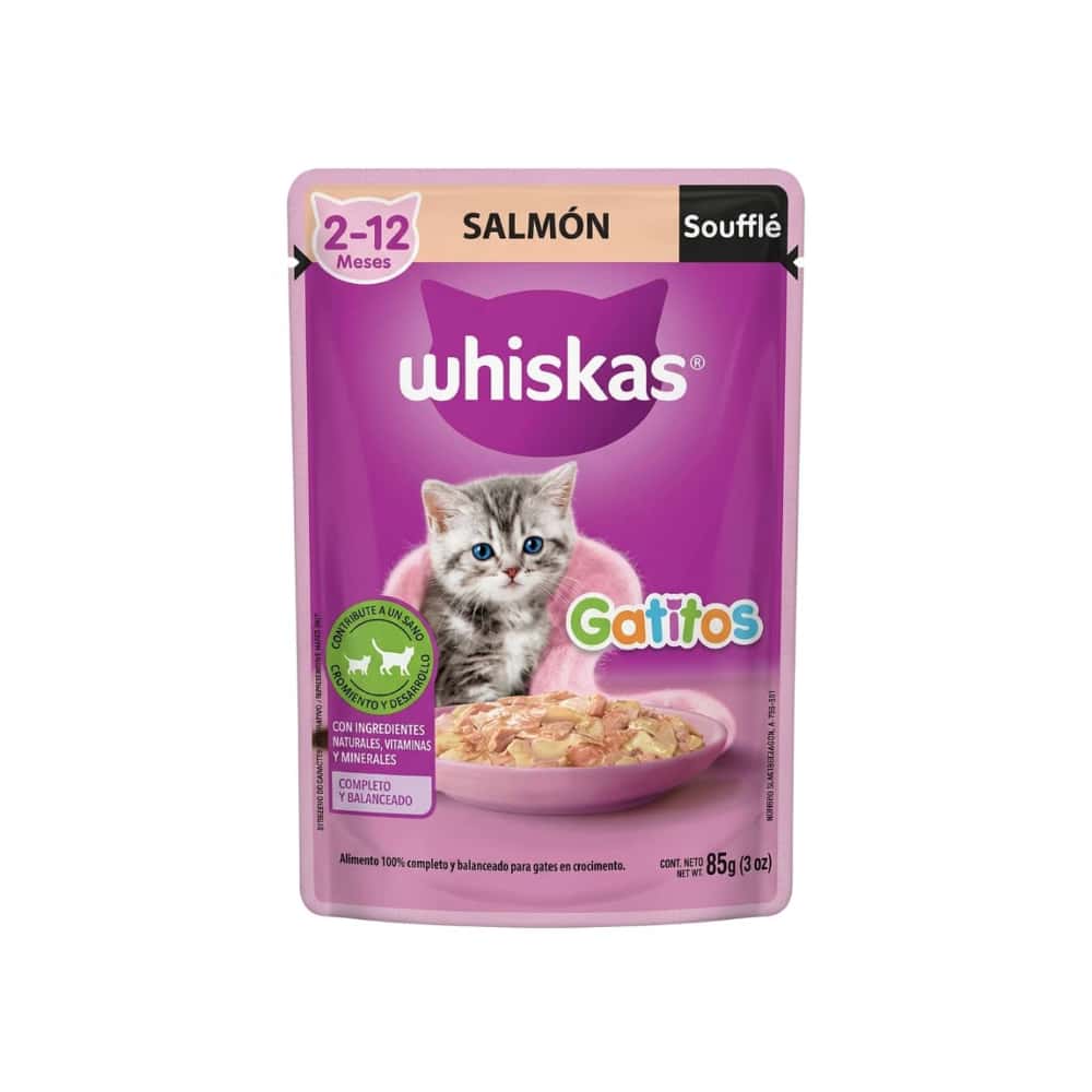 Alimento para gatitos de 2 a 12 meses soufflé de salmón Whiskas (85 g / 2.99 oz) - Miniatura 3