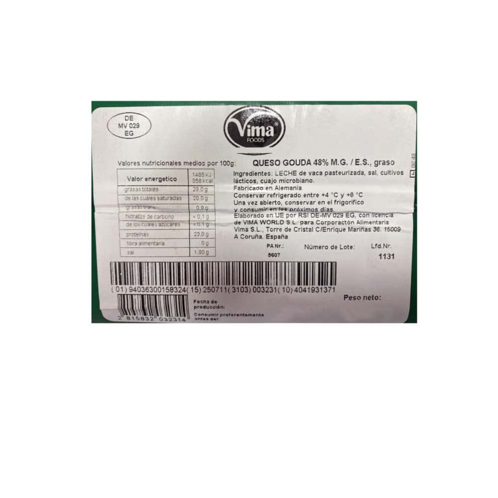 Queso Gouda Vima Foods (3 kg / 6.61 lb) - Miniatura 3