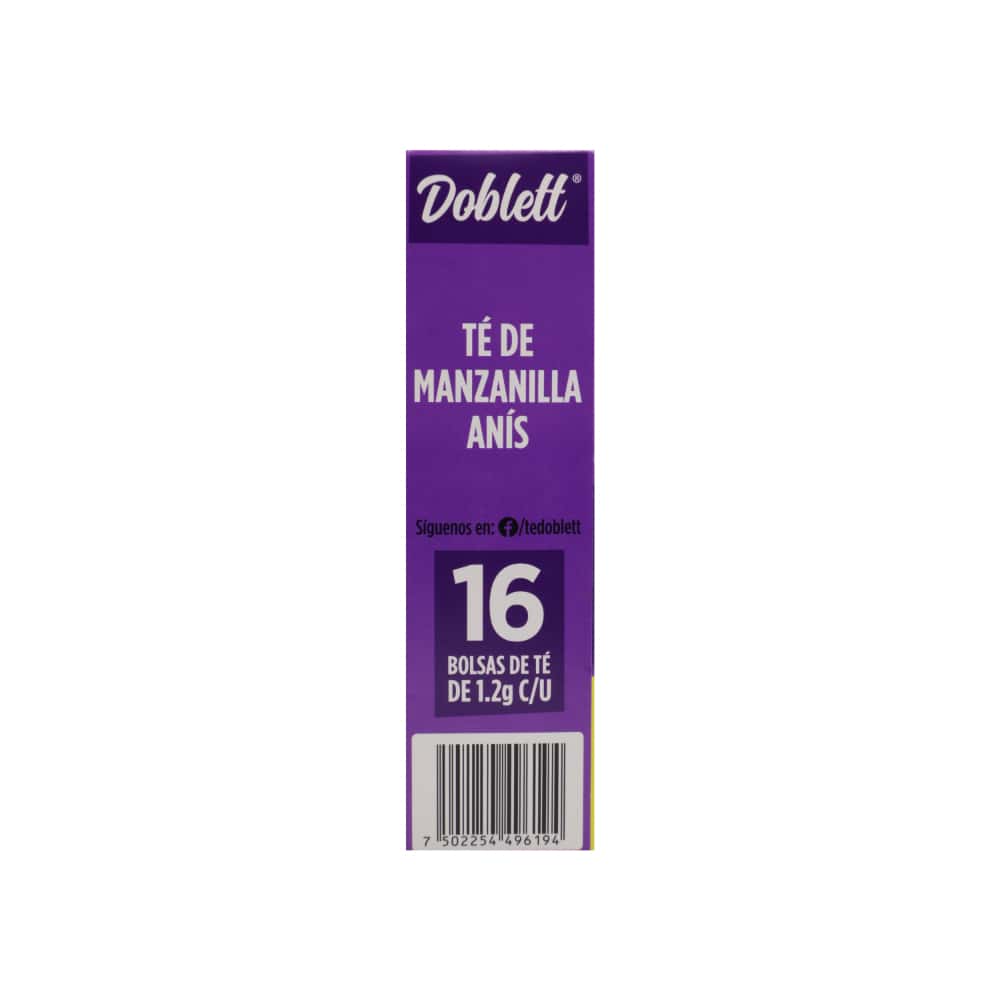 Té de manzanilla anís sin cafeína Doblett (19.2 g) - Miniatura 3
