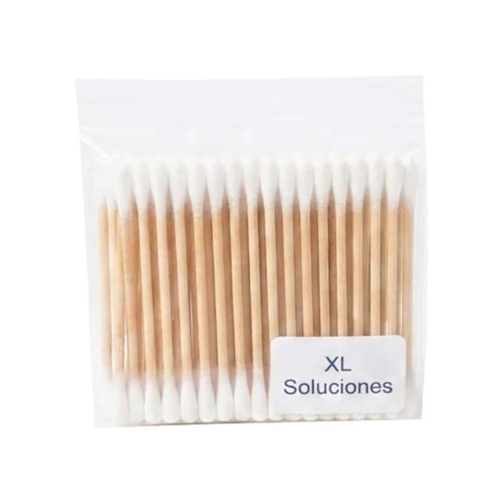 Bastoncillos de doble algodón para limpiar oídos XL Soluciones (100 U) - Miniatura 2