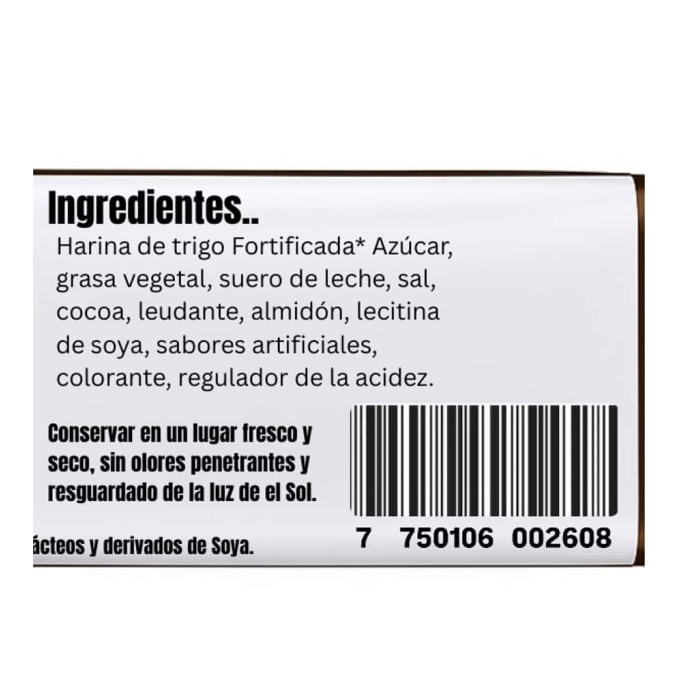 Galletas de chocolate con crema sabor vainilla Rellenitas GN (36 g / 1.27 oz) - Miniatura 3