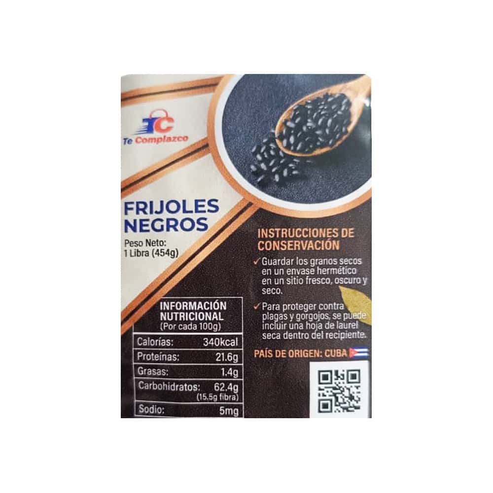 Frijoles negros Te Complazco (454 g / 1 lb) - Miniatura 2