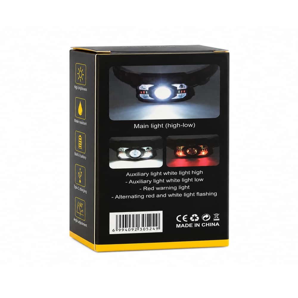 Lámpara de cabeza multifuncional con luz led recargable - Miniatura 3