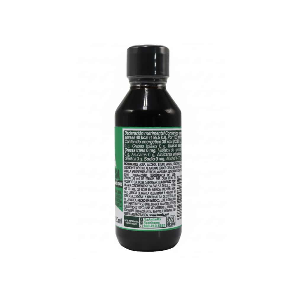 Saborizante natural vainilla con sabor a crema irlandesa La Anita (120 ml / 4.06 fl oz) - Miniatura 6