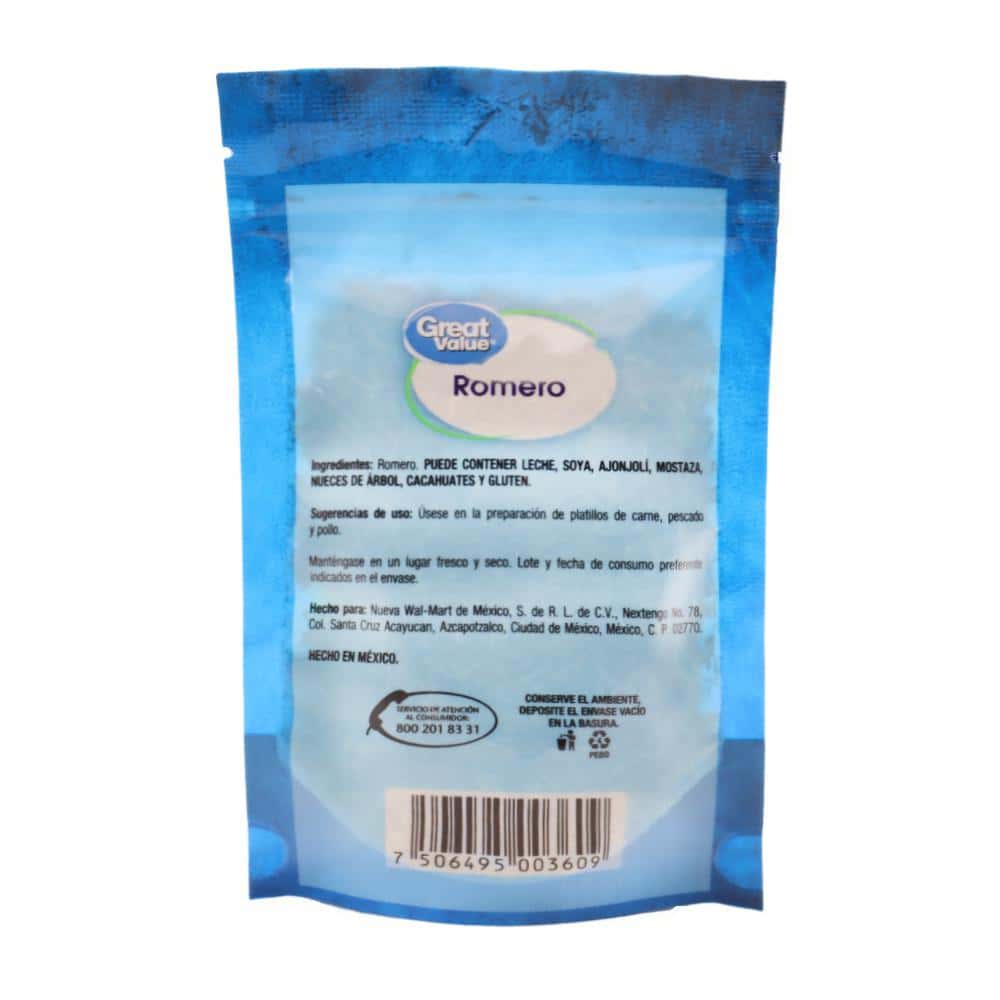 Hojas de romero molido Great Value (28 g) - Miniatura 3