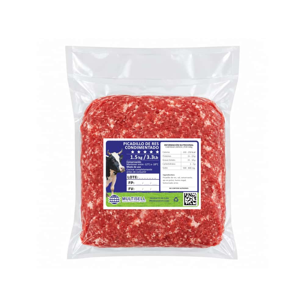 Picadillo de res condimentado Multisell (1.0 kg / 2.2 lb) - Miniatura 1