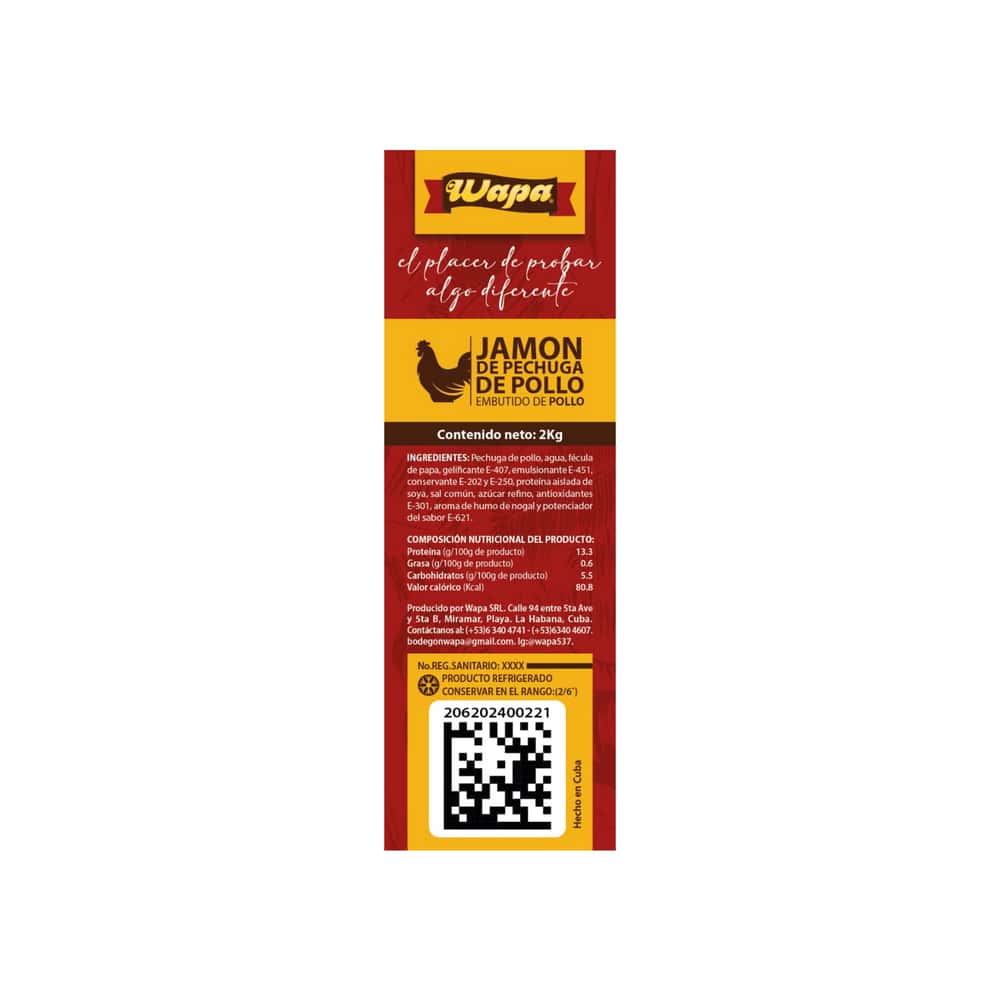 Jamón de pechuga de pollo Wapa (2 kg / 4.4 lb) - Miniatura 2