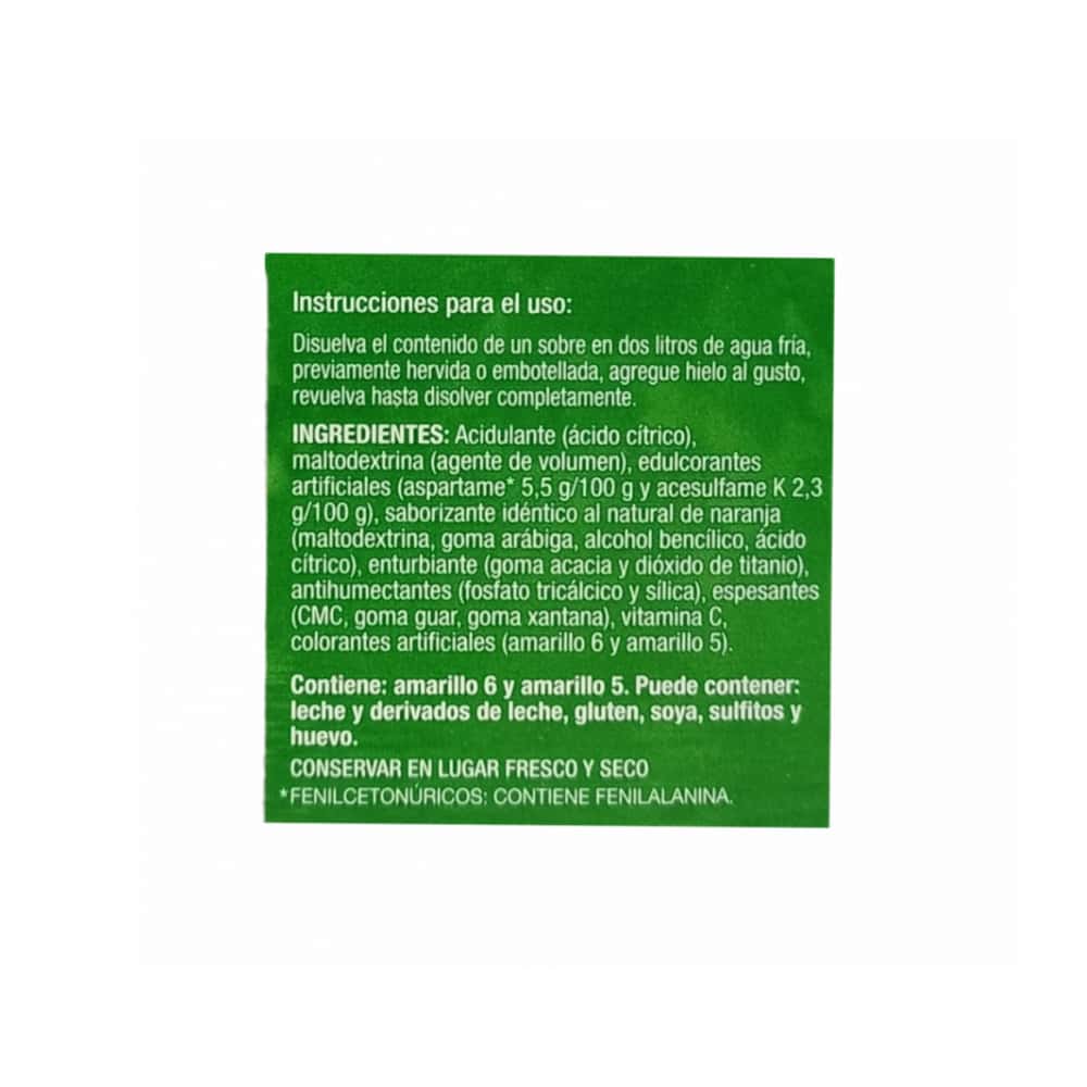 Refresco instantáneo sabor naranja Zuko (104 g / 3.67 oz) - Miniatura 5