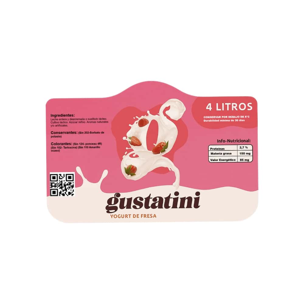 Yogurt de fresa Gustatini (4 L) - Miniatura 4