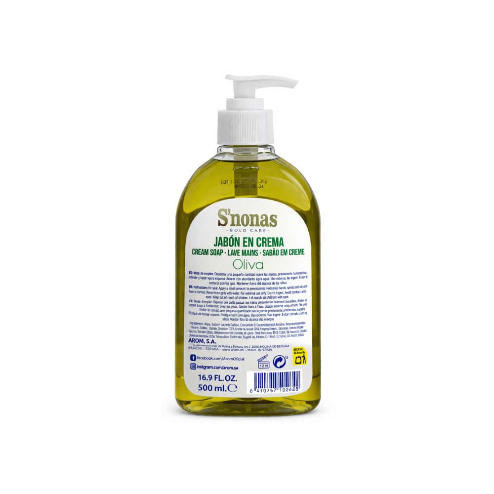 Jabón dosificador de oliva S'nonas (500 ml) - Miniatura 2