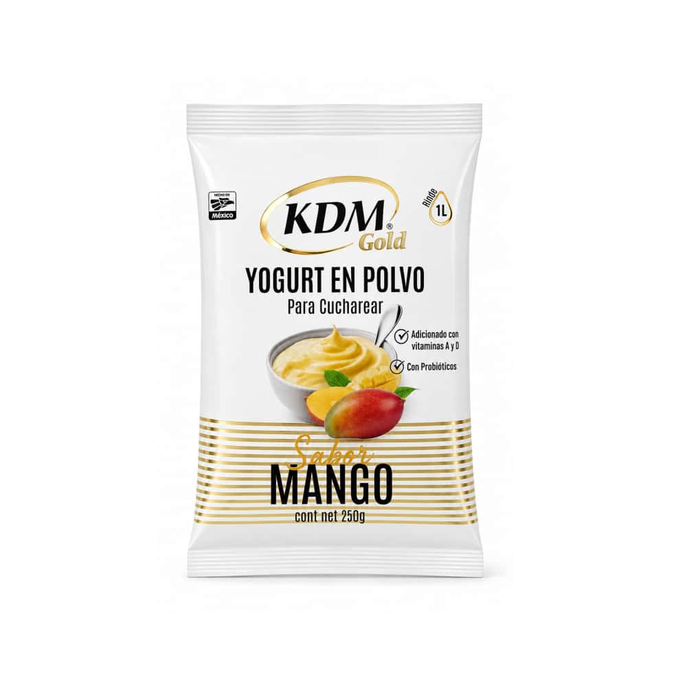 Yogurt en polvo para cucharear sabor mango KDM Gold (250 g / 8.8 oz) - Miniatura 1
