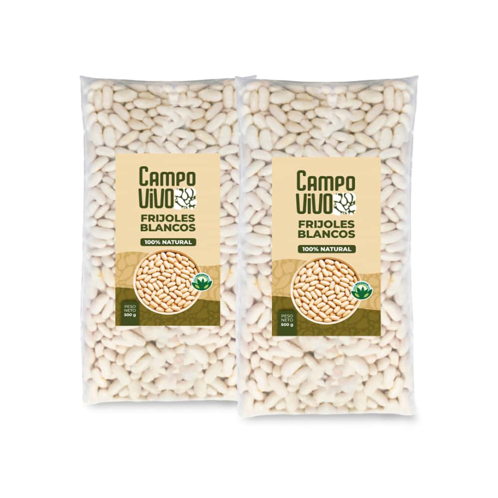 Frijoles blancos Campo Vivo (2 x 500 g / 1.1 lb) - Miniatura 1