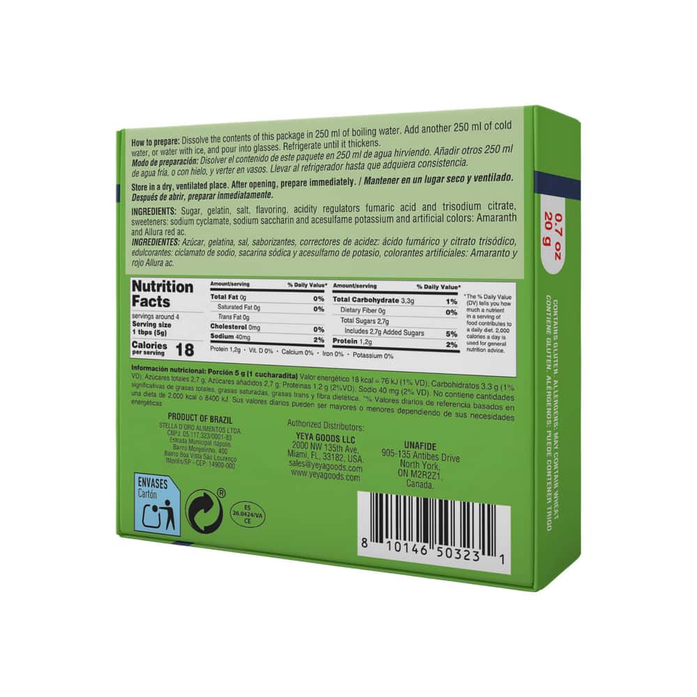 Gelatina sabor cereza YEYA (20 g) - Miniatura 2