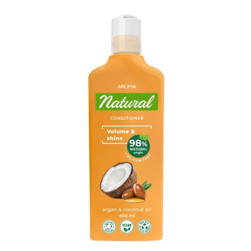 Acondicionador con aceite de argán y aceite de coco para volumen y brillo Aroma Natural (400 ml) - Miniatura 1